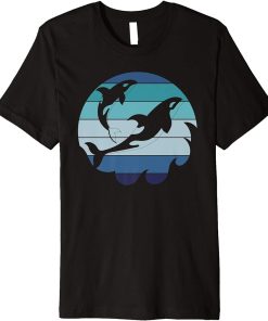 Killer Whale Ocean Animal Aquarist Gift Diving Retro Orca Premium T-Shirt