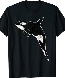 Killer Whale T-Shirt Orca Aquatic Sea Ocean Distressed Tee