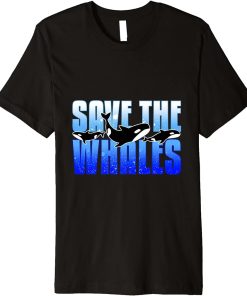 Save the whales orca killer whale art design Premium T-Shirt