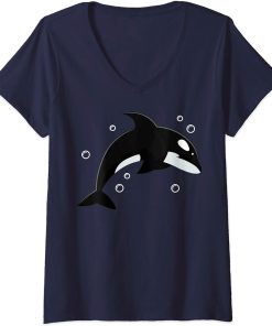 Womens Orca Gifts Killer Whale V-Neck T-Shirt