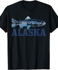 Alaska Trout Salmon Fly Fishing Fish Orca Whale Nature Gift T-Shirt